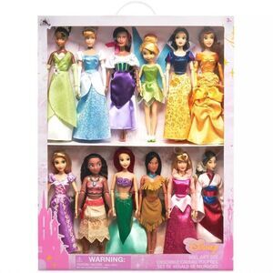 12 Dolls Disney Store Classic Doll Collection Gift Set 11.5” Princesses New NIB
